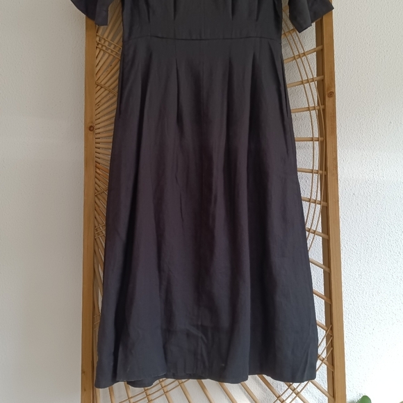 Everlane The Frolic Button Front Linen Dress Black / Size 2 - Picture 10 of 13